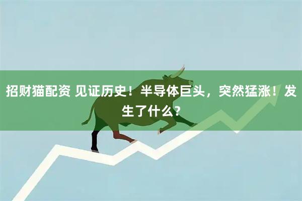 招财猫配资 见证历史！半导体巨头，突然猛涨！发生了什么？