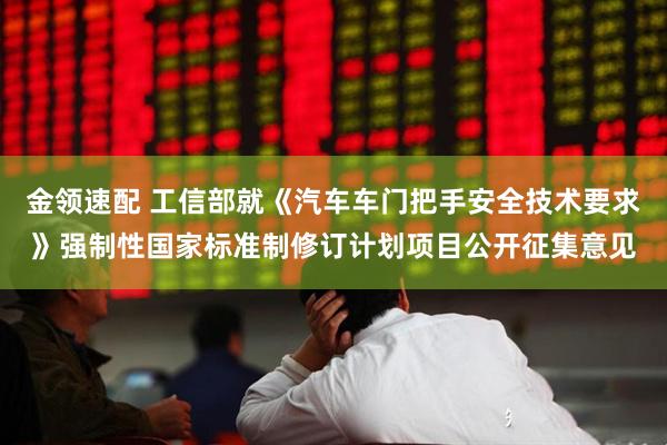 金领速配 工信部就《汽车车门把手安全技术要求》强制性国家标准制修订计划项目公开征集意见