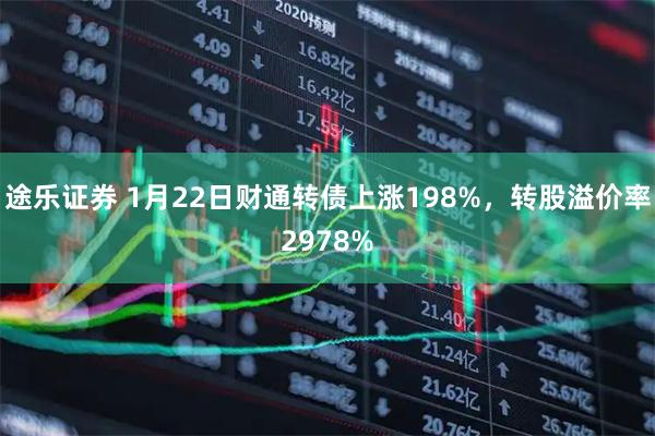 途乐证券 1月22日财通转债上涨198%，转股溢价率2978%
