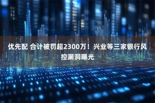 优先配 合计被罚超2300万!兴业等三家银行风控漏洞曝光